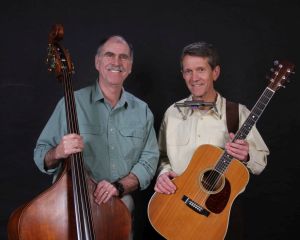 image of featured musicians Mark White and Jon Swift with accompanying instruments