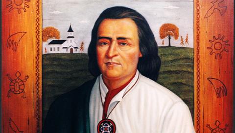 Image of Sasmson Occom, a Mohegan leader b. 1723 d. 1792